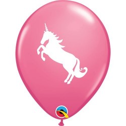 6 GLOBOS 11" LATEX  UNICORNIO ROSA