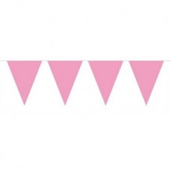   MINI BANDERIN TRIANGULO ROSA 3MT
