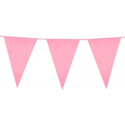   BANDERIN TRIANGULO GDE ROSA 10M