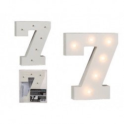 $ NUMERO 7 MADERA ILUMINADA 6LED 16CM