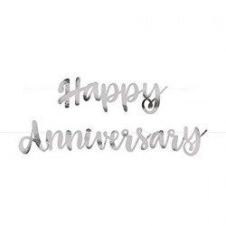 GUIRNALDA PLATA HAPPY ANNIVERSARY