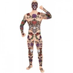 DISFRAZ T-42 SOMBRA CALAVERA TATUAJ