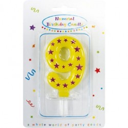 VELA FORMA N9 ESTRELLAS 6CM