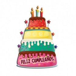 $D TARJETON TARTA FELIZ CUMPLEAÑOS