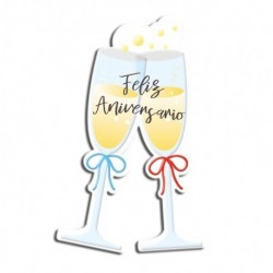 TARJETON COPA FELIZ ANIVERSARIO  