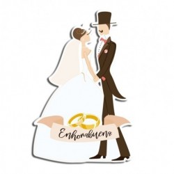 TARJETON BODA ENHORABUENA  