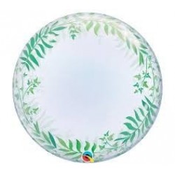 GLOBO 24" BURBUJA DECO RAMA VERDE