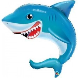 GLOBO 36" FOIL FORMA TIBURON AZUL