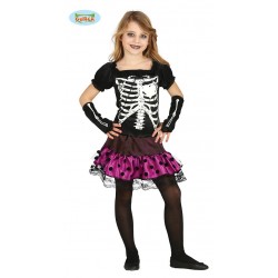 $DDISFRAZ 10A12AÑOS NIÑA ESQUELETO UR