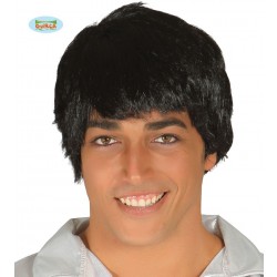 PELUCA ADULTO HOMBRE NEGRA