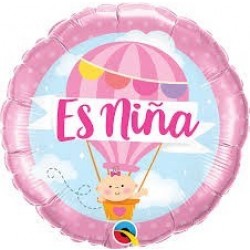 GLOBO 18" FOIL ES NIÑA EN GLOBO AIRE