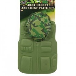 CHALECO CASCO INFANTIL SOLDADO EJERCITO
