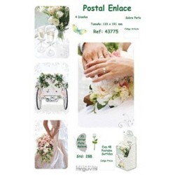 TARJETA POSTAL ENLACE BODA