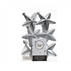 6/U ESTRELLA MIXTA PLATA 7,5CM