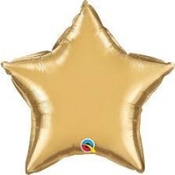   GLOBO 20" FOIL ESTRELLA CHROME ORO