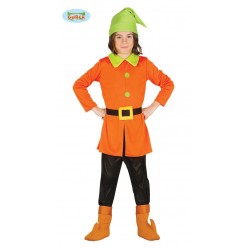 DISFRAZ 5A6AÑOS ENANITO NARANJA
