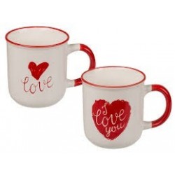 TAZA CON CORAZON ROJO SURTIDO