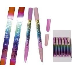 BOLIGRAFO CON GLITTER Y LUZ COLOR SURT.