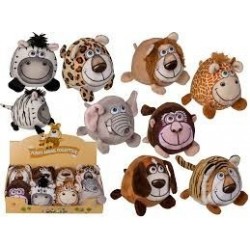 PELUCHE ANIMAL FORMA DE BOLA SURT.14CM