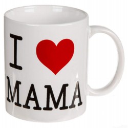 TAZA CERAMICA I LOVE MAMA 10X8CM
