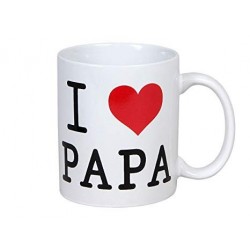 TAZA CERAMICA I LOVE PAPA 10X8CM