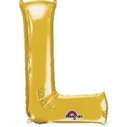   GLOBO 34" FOIL LETRA L METAL ORO
