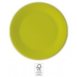  8 PLATOS CARTON VERDE 19,5CM