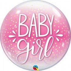   GLOBO 22" BURBUJA BABY GIRL