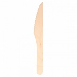 100 CUCHILLOS MAKAN MADERA 16,4CM