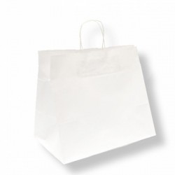 $    BOLSA C/ASA BLANCA 32 21X28,5CM