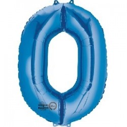 $   GLOBO 34" FOIL  N0 METAL AZUL