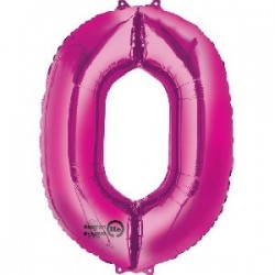 $ GLOBO 34" FOIL FORMA N0 FUCSIA