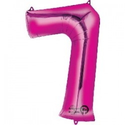 $ GLOBO 34" FOIL FORMA N7 FUCSIA