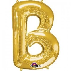   GLOBO 33" FOIL LETRA B METAL ORO