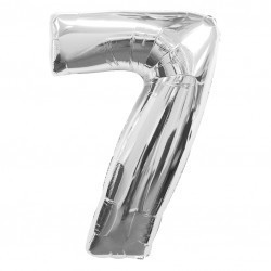 $  GLOBO 34" FOIL FORM N7 MET PLATA