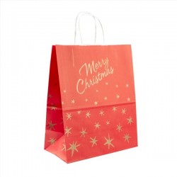 BOLSA ROJA MERRY CHRISTMAS 20 10X29CM