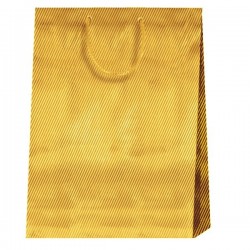 BOLSA SOS C/ASA CELULOSA ORO 26 13X32CM