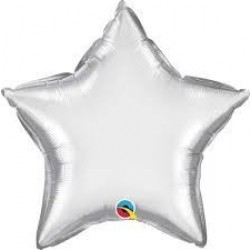  GLOBO 20" FOIL ESTRELLA CHROM PLATA