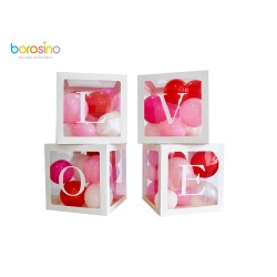 PACK 4 CUBOS PALABRA LOVE 38X38X38CM