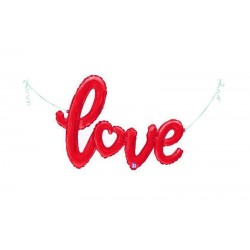 AIRE GLOBO 47" FOIL PALABRA LOVE ROJA