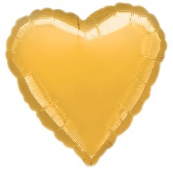 $D GLOBO 28" FOIL FORMA CORAZON ORO