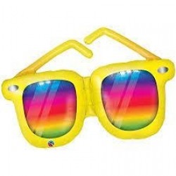 GLOBO 42" FOIL FORMA GAFAS SOL ARCOIRIS