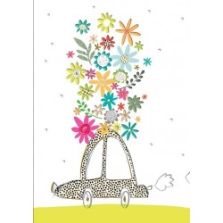TARJETA TURNOWSKY COCHE FLORES  