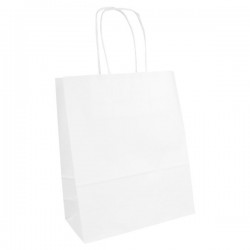 $   BOLSA C/ASA BLANCA 18 8X21,5CM