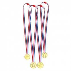 4 MEDALLAS METAL ORO