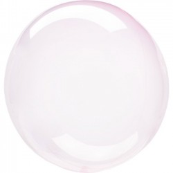   GLOBO 18" BURBUJA TRANSPARENT ROSA