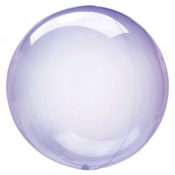$E GLOBO 18" BURBUJA TRANSPARENT VIOLETA