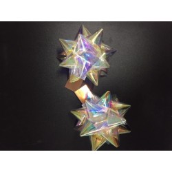   LAZO ESTRELLA ADHESIVA TRANSP 10MM