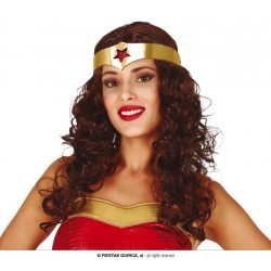 PELUCA SUPERHEROINA CON DIADEMA