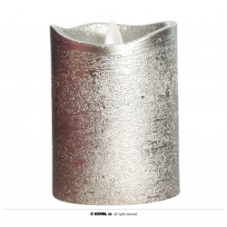   VELON PLATA LED PILAS 10CM